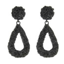 Fashionable earrings, black