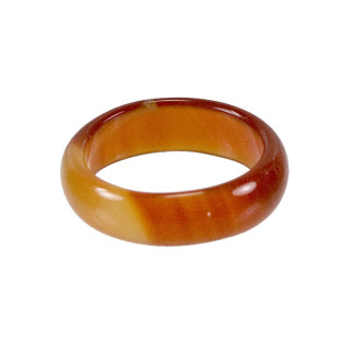 Natural stone ring agate, orange
