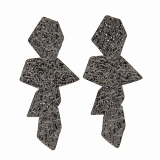 Fashionable earrings, anthracite