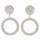 Fashionable earrings circle, light silver