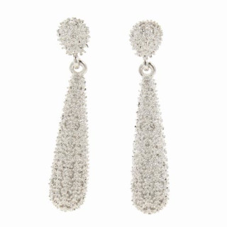 Fashionable earrings pendant, light silver