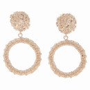 Fashionable earrings circle, rose gold