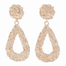 Fashionable earrings, rose gold