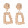 Modische Ohrringe Trapez, Rosegold