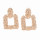 Modische Ohrringe Viereck, Rosegold