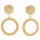 Fashionable earrings circle, gold