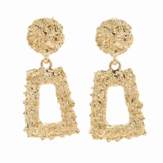 Modische Ohrringe Trapez, Gold