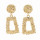 Modische Ohrringe Trapez, Gold