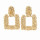Modische Ohrringe Viereck, Gold