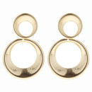 Earrings, 75x48mm, gold