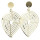 Ohrringe, 70x40mm, Gold