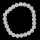 Glass bracelet, 8mm, White