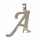 Stainless steel pendant letter A