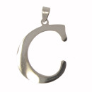 Stainless steel pendant letter C
