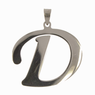 Stainless steel pendant letter D