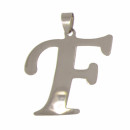 Stainless steel pendant letter F