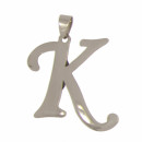 Stainless steel pendant letter K