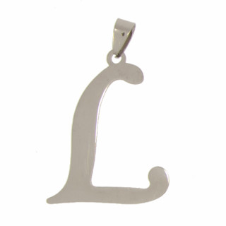 Stainless steel pendant letter L