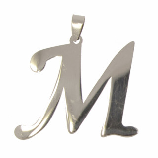 Stainless steel pendant letter M