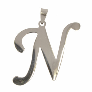 Stainless steel pendant letter N