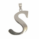 Stainless steel pendant letter S