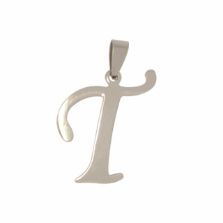 Stainless steel pendant letter T