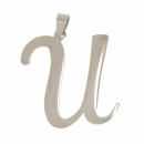 Stainless steel pendant letter U