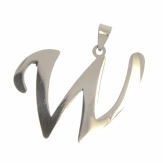 Stainless steel pendant letter W