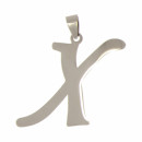 Stainless steel pendant letter X