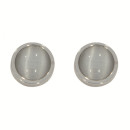 Stainless steel earrings cateye, Silver