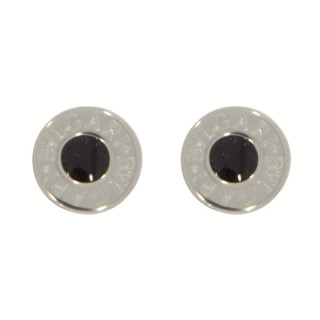 Stainless steel earrings, Black-silver