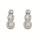Stainless steel earrings with stones, Silver