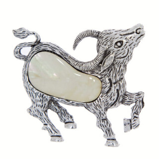 Pendant/brooch goat, Shell - only 5pcs left!