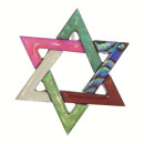Pendant/brooch star, Shell/Abalone colored