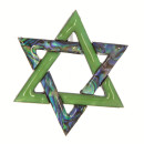 Pendant/brooch star, Abalone green