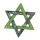 Pendant/brooch star, Abalone green