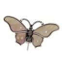 pendant/brooch butterfly, shell, creme-pink