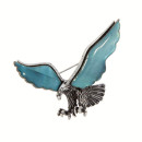 pendant/brooch eagle, shell, turquoise