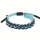 Fashionable bracelet, light blue-black