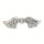 50 Angel wings 44x14mm, Silver