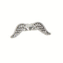 100 Pendant / Charms Angel wings, Silver - Only 1 pack left!