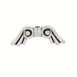 100 Pendant / Charms Angel wings, Silver