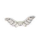 100 Pendant / Charms Angel wings, Silver
