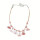 Armband Stroh, Wassermelonenquarz