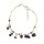 Bracelet straw with natural stones, blue sandstone