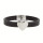 Stainless steel bracelet with rubber
