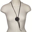 Adjustable Necklace, black-silver