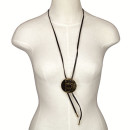 Adjustable Necklace, black-gold