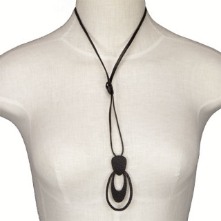 Necklace, 48cm, black-black