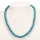 Magnetic pearl necklace, 8mm turquoise